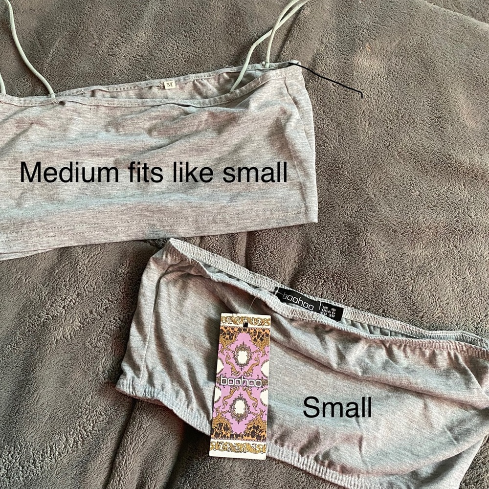 Boohoo Bandeau and Crop Tank